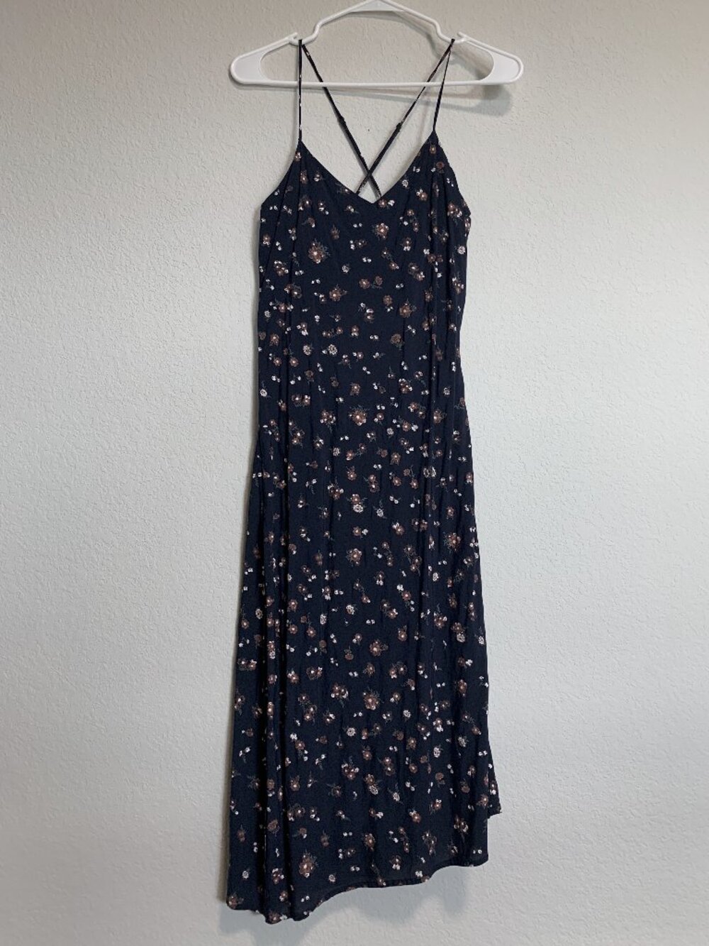AG Adriano Goldschmied Navy Floral Dress